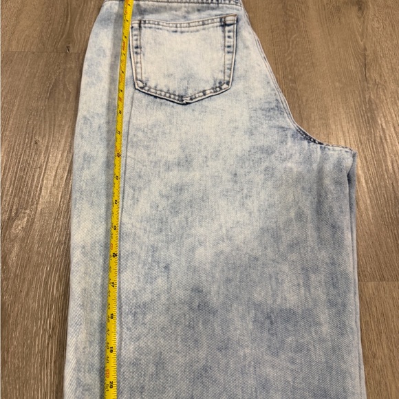 Francesca's Collections Light Blue Distressed Jeans with Floral Patchwork - Picture 8 of 8